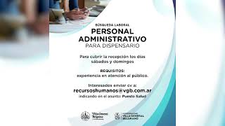 INFO PERSONAL ADMINISTRATIVO PARA DISPENSARIO [upl. by Urien173]