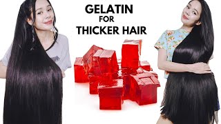 How To Use Gelatin For Thicker Hair amp Faster Hair Growth Get Stronger Hair amp Prevent Breakage [upl. by Dasie]