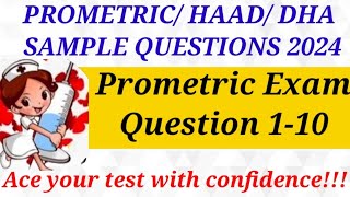 PROMETRICHAADDHAMOH SAMPLE QUESTIONS AND ANSWER IN NURSING 2024 ACE YOUR PROMETRIC EXAM NCLEX [upl. by Schroer]