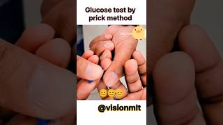 Glucose testGlucose test by prick method youtubeshorts ytshorts [upl. by Samp374]