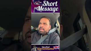 SHORT MESSAGE  BY MAN OF GOD APOSTLE PAUL SUKHPAL RANA [upl. by Oeflein831]