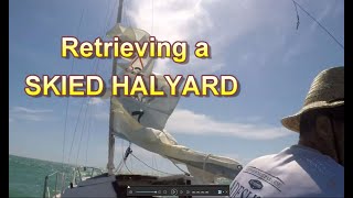 How to Retrieve The Main Halyard on a Sailboat  Skied Halyard [upl. by Cann123]