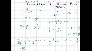 Mathe2 Aufgabe11 Implizites Euler Verfahren seperable DGL [upl. by Rhodie]