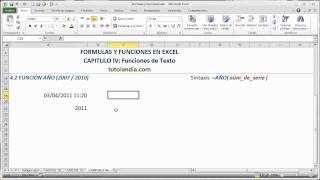 42 Función Año Fórmulas y Funciones en Excel [upl. by Niemad]