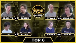 CTWC DAS 2022  Top 8  Sidnev Quaid Tugi Eliwa Adammts Gunter Schnecke Svavar  Classic Tetris [upl. by Bovill]