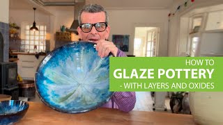 87 Multi Layer Pottery Glazing  With Oxides [upl. by Lazare]