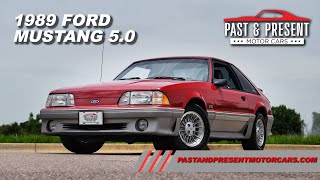 1989 Ford Mustang 5 0 Fastback Red Grey 5 Speed 244570 [upl. by Enrique]