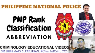 Philippine National Police PNP  New Rank Classification and Abbreviation  PART 3 [upl. by Proud848]