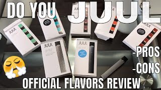 JUUL  JUUL Review  Flavors Review  PROS CONS [upl. by Ahsineb715]