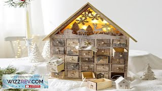 Christmas Tree House Wooden Advent Basel Calendar House Countdown Xmas Party Holiday Review [upl. by Peltier642]