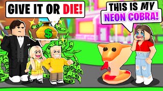 These RICH TWINS Tried To Buy Our NEON COBRA Roblox Adopt Me [upl. by Kiele55]