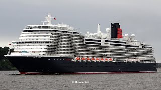 QUEEN ANNE  the amazing powerful ship horn of the brand new CUNARD cruise ship  4KQualityVideo [upl. by Mhoj669]