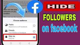 How to Hide Followers on Facebook  iPhone amp Android [upl. by Schott270]