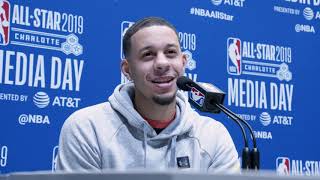 Seth Curry quotIts going to be fun to have a backyardlike shooting competition with Stephquot [upl. by Landau88]