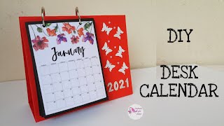 DIY Desk Calendar  How to make Desk Calendar  DIY Calendar  Handmade Calendar  Cute Calendar [upl. by Sallad]