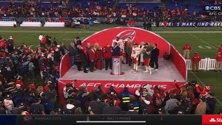 Lamar Hunt Trophy AFC Championship Kansas City Chief 012824 nfl cbssports cbs championship [upl. by Bromleigh272]