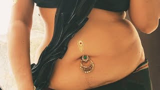 OMG ky khubsurat tattoo hai na 🤩 tattoo navel ring vlog 🔥youtube viral vlogs saree [upl. by Monty]