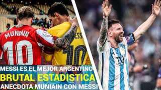 BRUTAL ESTADISTICA de Messi DEMUESTRA que es MEJOR de Argentina en la ERA SCALONI  Anecdota Muniain [upl. by Kristan925]