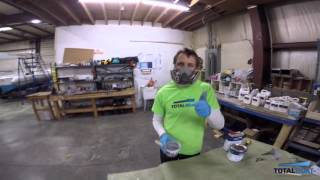 Spraying 2 Part Epoxy Primer amp Topside Paint [upl. by Trinia303]