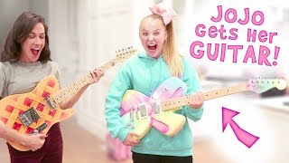 Giving JoJo Siwa her Custom Guitar [upl. by Eirojram]