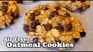 Air Fryer Oatmeal Cookies  3 Ingredients Oatmeal Cookies Recipe [upl. by Hoxsie361]