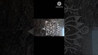 Simple rangoli design cooking muggulushorts viralvideo [upl. by Beckie]