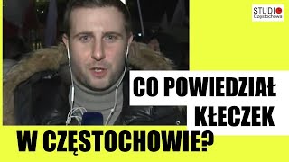 Miłosz Kłeczek TVP na manifestacji w obronie mediów publicznych w Częstochowie [upl. by Akima]