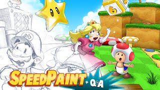 Mario Party SpeedPaint  PLUS Super Mario House QampA [upl. by Santiago]