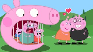 Peppa turns into a giant cage Peppa Pig Funny Animation [upl. by Anerehs]