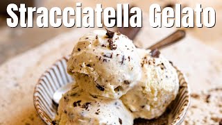 Easy Stracciatella Gelato No Churn [upl. by Tol]