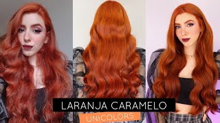 TESTEI TONALIZANTE RUIVO LARANJA CARAMELO UNICOLORS MAGIC COLOR [upl. by Ebba33]