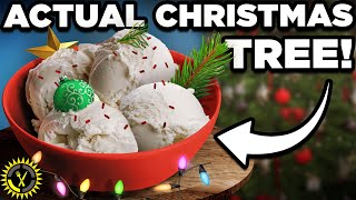 Food Theory I Made Ice Cream Out of My Christmas Tree [upl. by Katzir]