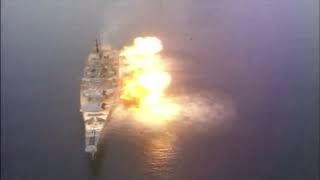 American Battleship New Jersey USS IOWA Class Battle ship 16inch guns firing [upl. by Clapp718]