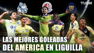 ¡ÁGUILAS INTRATABLES ¡ASÍ HAN SIDO LAS GOLEADAS DEL AMÉRICA EN LIGUILLA  TUDN [upl. by Giffy157]