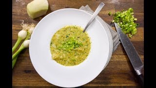 Kohlrabi Kräuter Suppe  Rezept und Anleitung  Natürlich Lecker [upl. by Ecilayram]