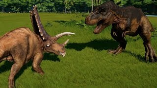 Pentaceratops vs TRex Indominus Rex Indoraptor Spinoraptor Spinosaurus Giganotosaurus amp Carcha [upl. by Ddarb]