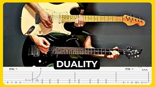 Duality  Slipknot  Tabs  Guitar Lesson  Cover  Backing Track  Tutorial  All Guitar Parts [upl. by Rosse]