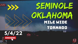 Seminole Oklahoma Mile Wide Tornado 5422 [upl. by Nnylarej]