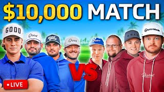 🔴 LIVE  10000 Good Good vs Foreplay Charity Golf Match [upl. by Ecirtap769]