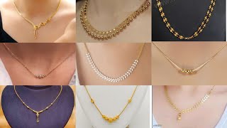 Beautiful Gold Necklace Design For Girls Light weight Daily Wear Gold Chain Design New Design 2022 [upl. by Nashom701]