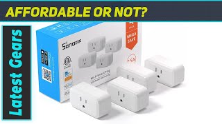 Smart Plug Review SONOFF S40 WiFi Outlet with Energy Monitoring 4Pack [upl. by Llerref774]