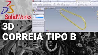 SOLIDWORKS CORREIA PERFIL TIPO B [upl. by Erlin]