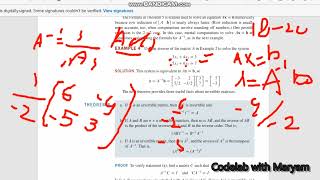 22  Inverse of a matrix  invertible and not invertible matrix  elementary matrix [upl. by Llenrub212]