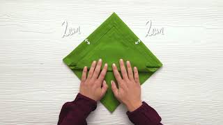 How to fold a Christmas tree napkin [upl. by Eidas]