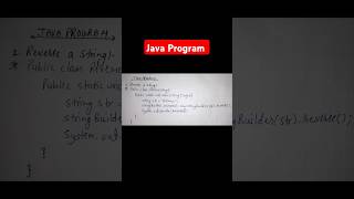 Reverse StringJava Programshorts shortsfeed java program programminglanguage javaprogramming [upl. by Salesin]