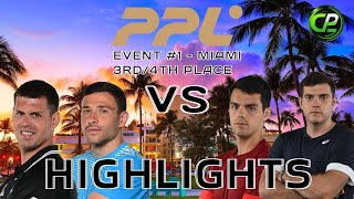 CAMPAGNOLO amp MOYANO VS NIETO amp BARAHONA  3º4º LUGAR  PRO PADEL LEAGUE EVENT 1 MIAMI  HIGHLIGHTS [upl. by Nnalorac391]