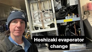 Hoshizaki ice machine repair  evaporator replacement [upl. by Ahseiyk]