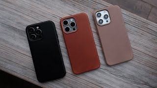 Bare Skin Case FullGrain Leather Case for iPhone 15 Pro amp 15 Pro Max [upl. by Nahtanohj484]