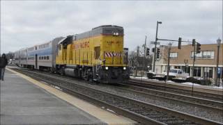 Union Pacific Yard Locomotive Pulling Two Coach Cars 12916 [upl. by Lapham]