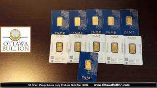 10 Gram Pamp Suisse Lady Fortuna Gold Bar  Buy Gold Ottawa [upl. by Hagi]